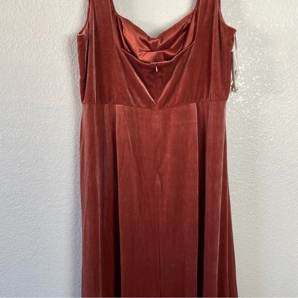 NWT Jenny Yoo Velvet Maxi Dress English Rose Size 24 - Picture 8 of 15